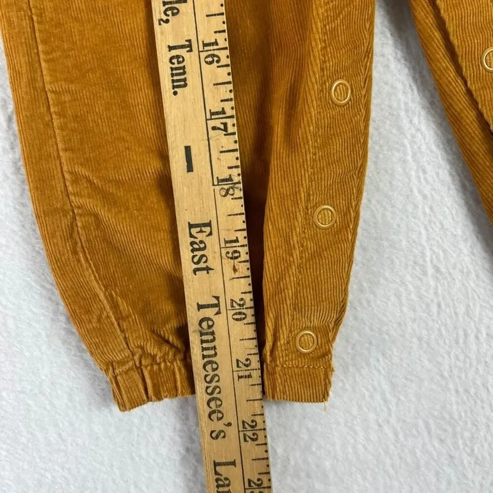 CARTER'S Overalls Baby Size 12 months Yellow Corduroy 100% Cotton Breathable